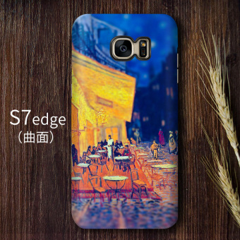 Gambar Van Gogh S7edge S7 S8 Seni Retro Bintang Lurus Cangkang Keras Handphone Shell