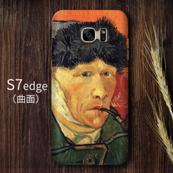 Gambar Van Gogh S7edge S7 S8 Seni Retro Bintang Lurus Cangkang Keras Handphone Shell