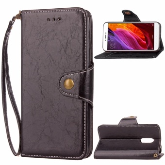 Gambar Vintage Leather Business Card Holder Hidden Wallet Flip Cover Casefor Xiaomi Redmi Note 4X 4GB RAM 64GB ROM   intl