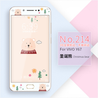 Gambar Viviy67 layar penuh cetakan warna kaca pelindung layar pelindung layar
