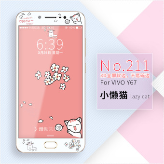 Gambar Viviy67 layar penuh cetakan warna kaca pelindung layar pelindung layar