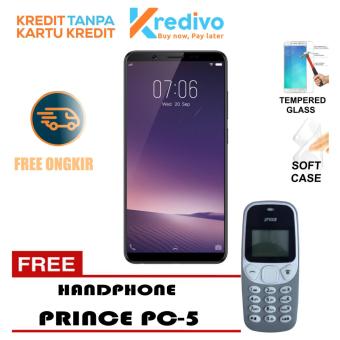 Vivo V7 Plus Smartphone - 4/64 GB - Black Free Handphone Prince PC-5 Bisa Kredit Tanpa Kartu Kredit  