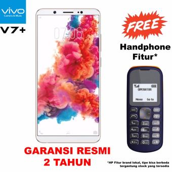 Vivo V7+ Smartphone - 4/64 GB Full View Display - Free Handphone Fitur Lokal - Gold  