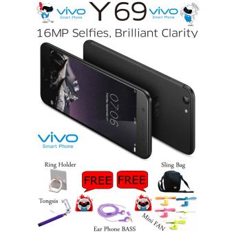 Vivo Y69 Black Garansi Resmi Free Bonus Menarik