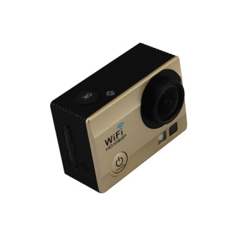 VVGCAM Q3 Sport Camera SOS 1080P 170 Degree View, 12MP, 2 Inch Screen, Remote Control, Wi-Fi (Gold) - intl  