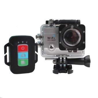 VVGCAM Q3 Sport Camera SOS Full HD 1080P Action Camera - 170 Degree View12MP 2 Inch Screen Remote Control Wi-Fi Free iOS + Android App (Silver)  