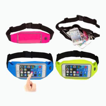 Waterproof Sport Waist Bag for Handphone Android for Oppo F1s - Biru