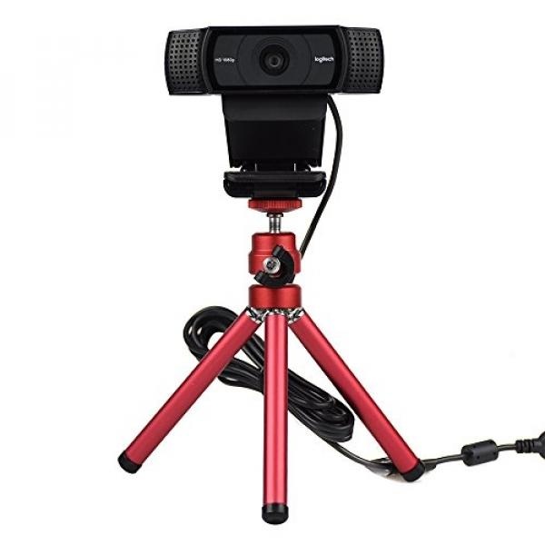 Webcam Tripod Mount Holder Stand untuk Logitech Webcam C922x C922 C930e C930 C920 C615 (Merah)-Intl