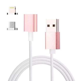 Gambar weishi 2 in 1 Strong Magnetic Adapter Micro Usb and Lightning 3.3ftBest Charging and Data Cable Sync Cord with LED Indicator forAndroid and Apple Devices