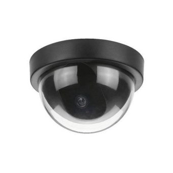 Whiz Dummy CCTV LED Light Replica Dome CCTV - Black