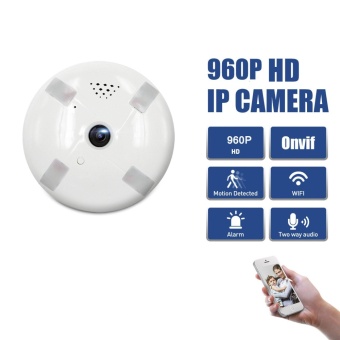 Gambar WOLF HD FishEye IP Camera 960P 360 Degree Full View Mini CCTV Camera 1.3MP Network Home Security WiFi Camera Panoramic   intl