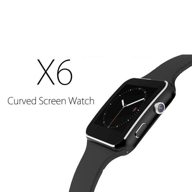 X6 Bluetooth Smart Wrist Watch Smartwatch Ponsel Mate untuk Android IOS IPhone (Hitam)