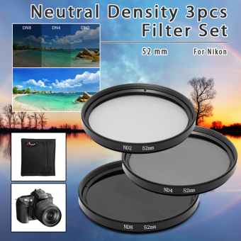 XCSource ND ND2 ND4 ND8 52mm 52mm Neutral Density 3 Pcs