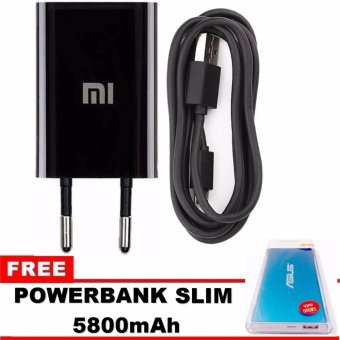 Xiaomi Charger 1A/5V + Free Powerbank Slim 5800mAh  