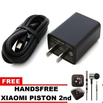 Xiaomi Travel Charger 5V-2A Fast Charging + GRATIS Handsfree Xiaomi Piston 2nd  