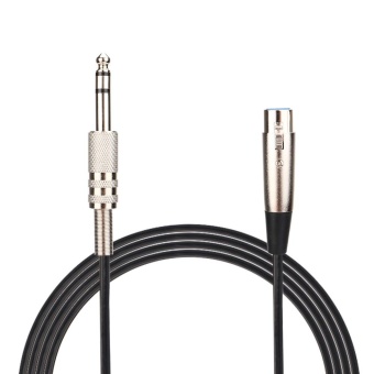 Gambar XLR 3 Pin Female To 6.35mm Stereo Plug Shielded Microphone MicAudio Cable Cord   intl