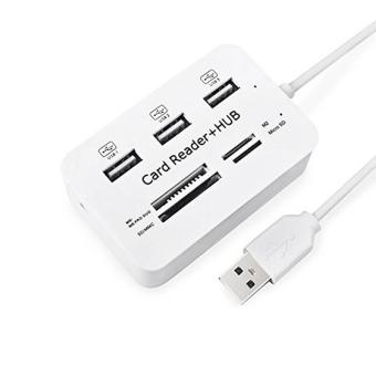 YBC USB 20 Hub 3 Ports With USB Card Reader Hub 20 480Mbps