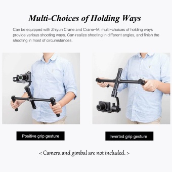 Zhiyun Dual Handheld Grip Bracket Kit Crane Extended Handle for Zhiyun Crane  Crane-M 3 Axis Camera Gimbal Stabilizer - intl