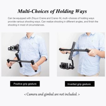 Zhiyun Dual Handheld Grip Bracket Kit Crane Extended Handle for Zhiyun Crane  Crane-M 3 Axis Camera Gimbal Stabilizer Outdoorfree - intl