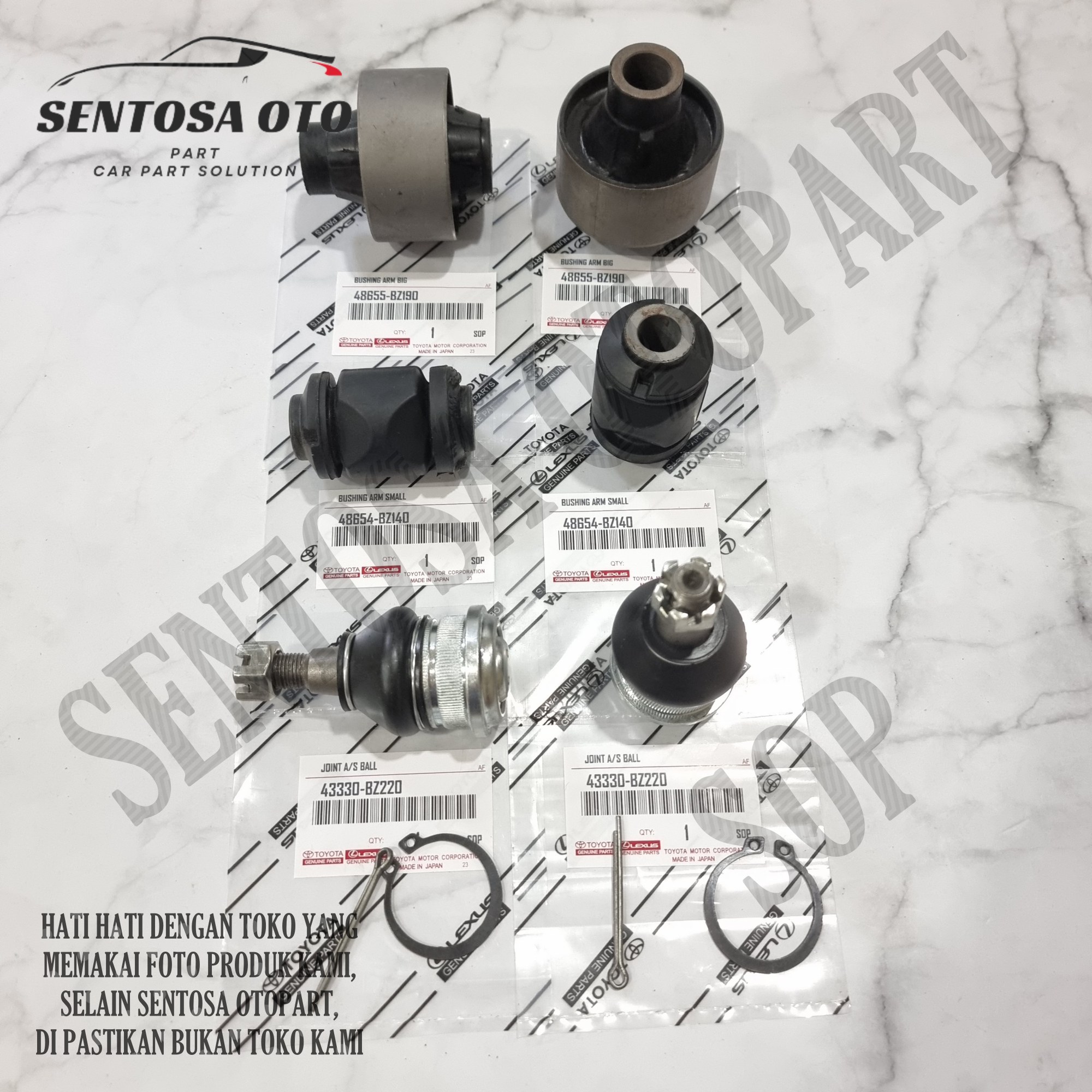 Bushing Lower Arm Set Besar Kecil Ball Joint Calya Sigra 1Set 6Pcs Harga 295,000 rupiah*Gratis Ongkir
