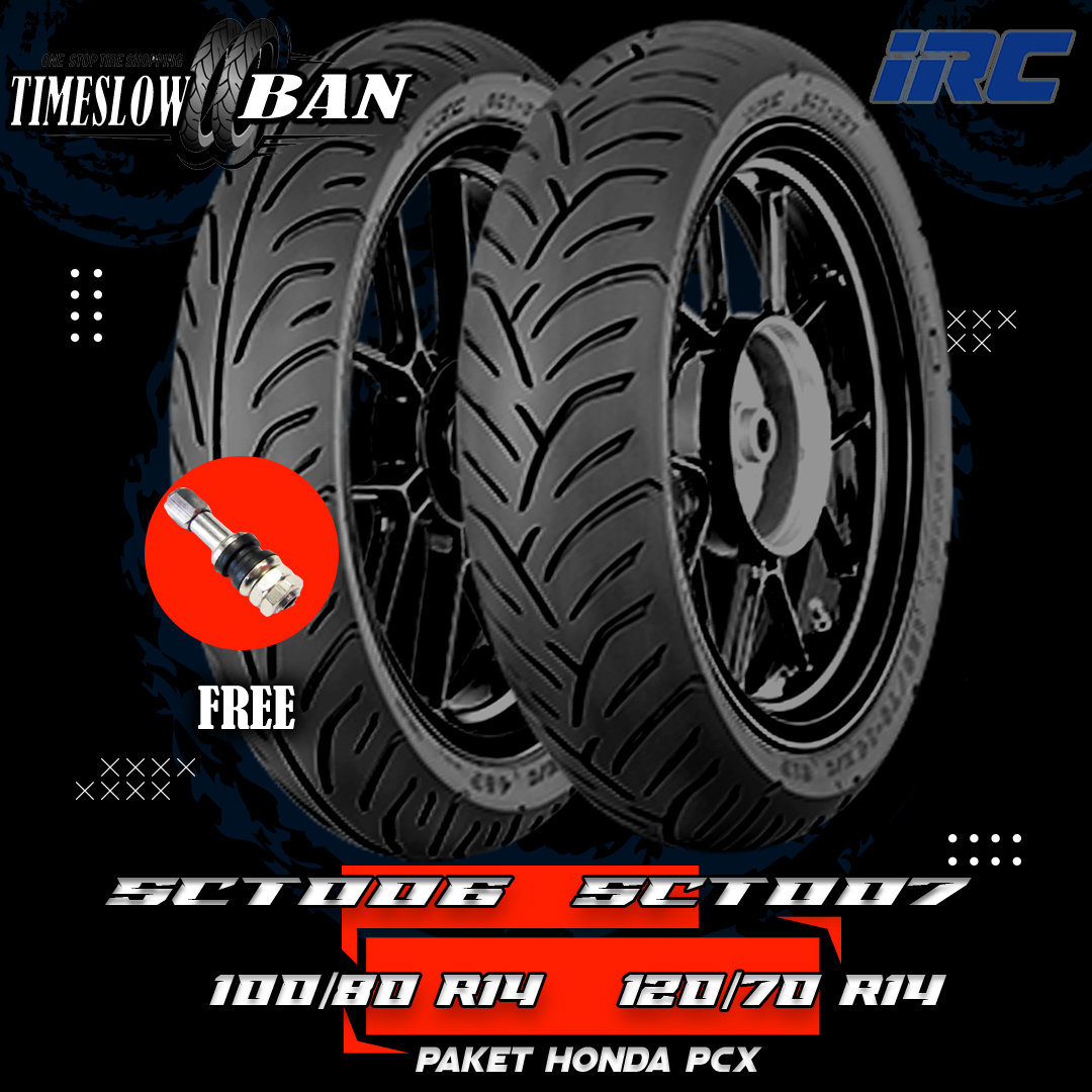 Paket Ban Motor HONDA PCX // IRC SCT-006 100/80-IRC SCT-007 120/70 Ring 14  Tubeless | Lazada Indonesia