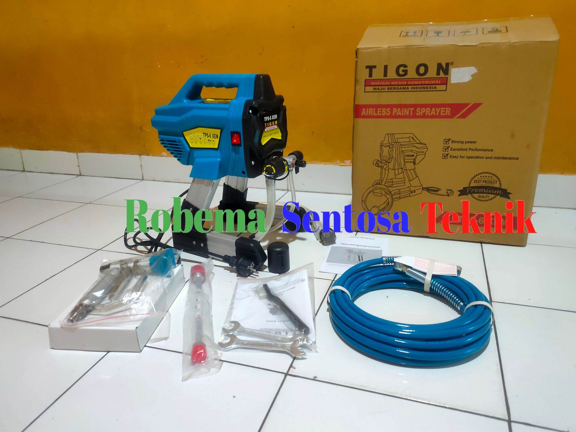 MESIN CAT TEMBOK TIGON AIRLESS PAINT SPRAYER TPS XE PISTON PUMP Lazada ...