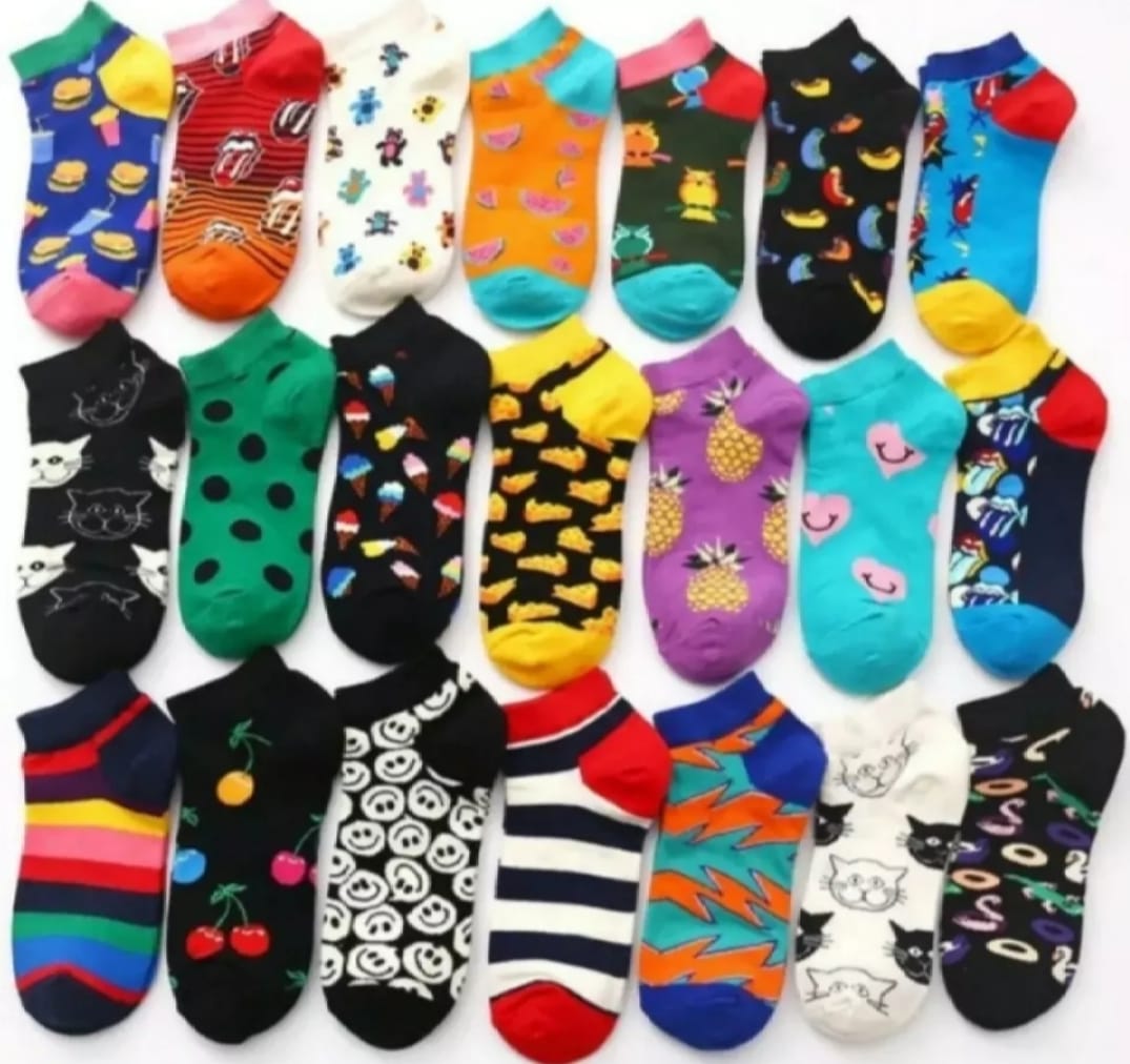 12 Pasang / Selusin Kaos Kaki Semata Kaki Motif (Random) / Kaus Kaki Murah Harga 41,900 rupiah*Gratis Ongkir