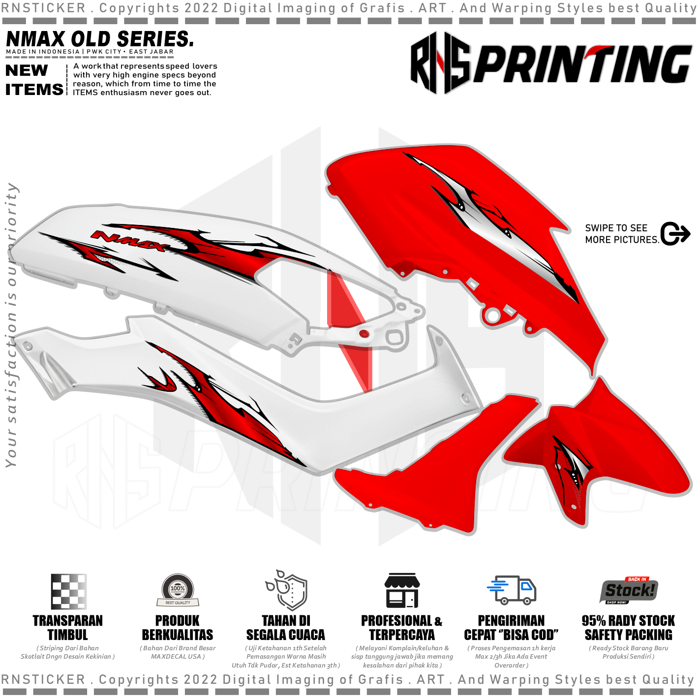 Rns Transparent Striping Nmax Old Sticker Variation of Old Yamaha Nmax Striping Nmax Vietnam Varky Style Harga 38,688 rupiah*Gratis Ongkir