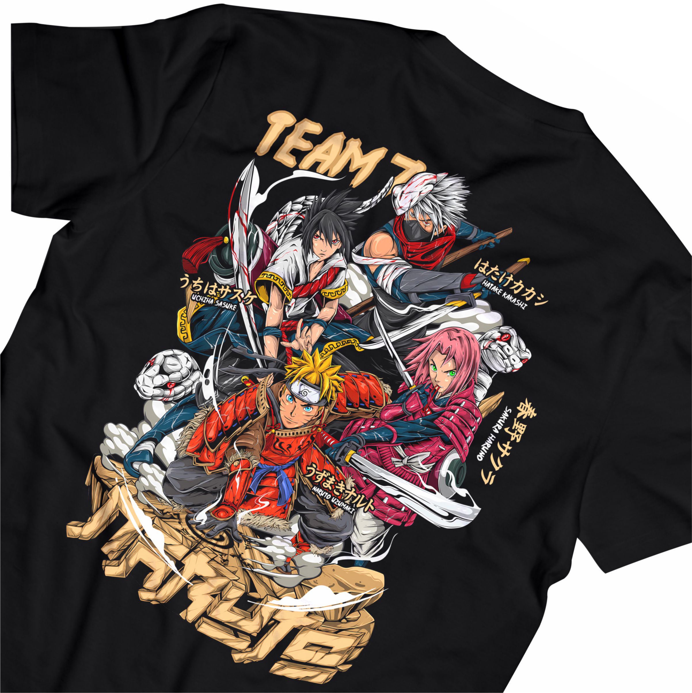T-Shirt Naruto Equipe 7 (Sakura, Kakashi, Naruto et Sasuke