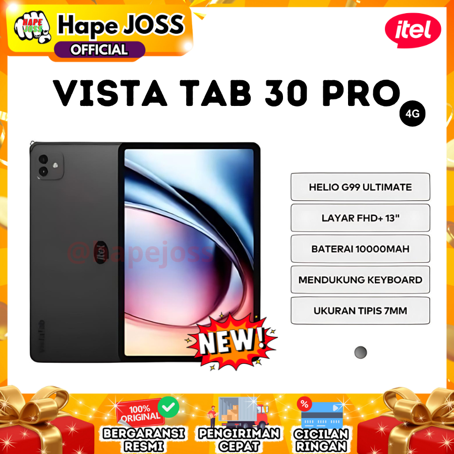 Itel Vista Tab 30 Pro 8/256Gb Lte Official Warranty Harga 2,999,000 rupiah*Gratis Ongkir