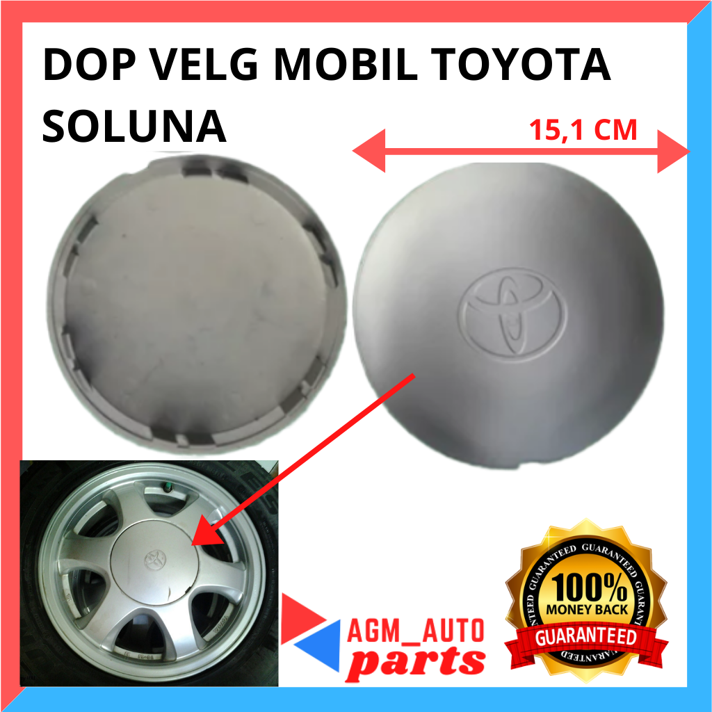 Dop Tutup Velg Toyota Soluna/Dop Velg Soluna/Tutup Velg Toyota Soluna (harga satuan) Harga 28,000 rupiah*Gratis Ongkir