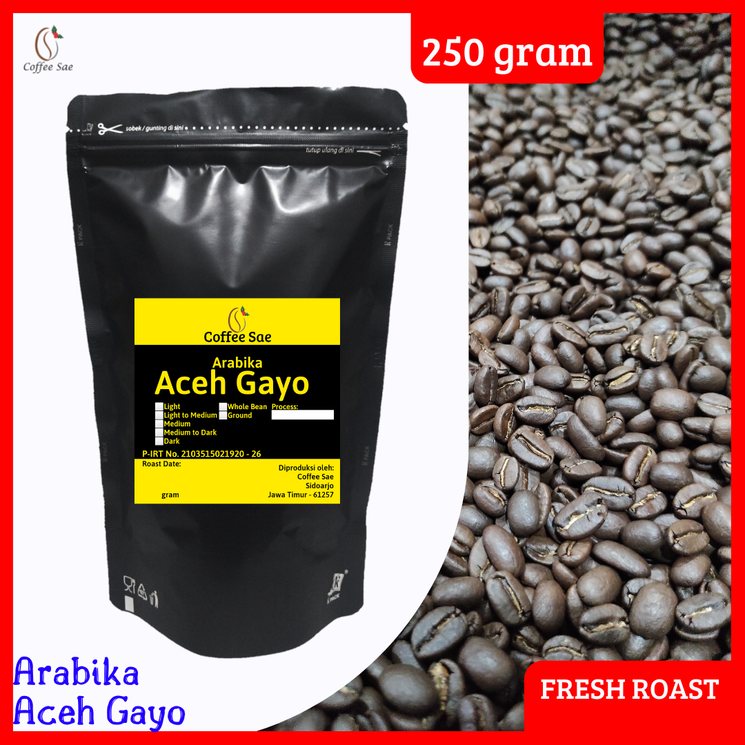 KOPI ARABIKA GAYO 250GRAM Biji atau Bubuk Kopi Gayo Specialty Arabika 250 gram