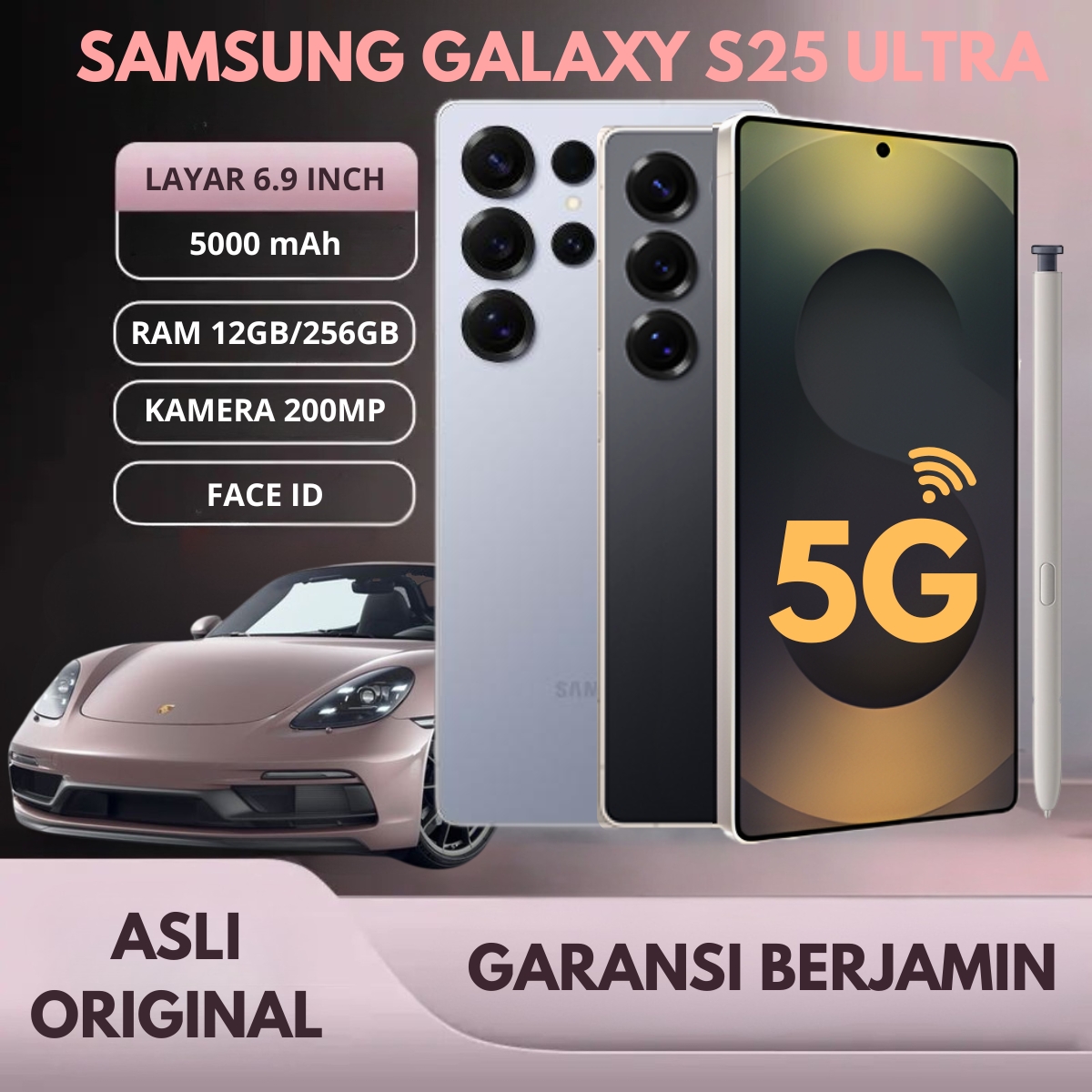 Samsung S25 Ultra LTE 5G 12GB+256Gb Official Guarantee Harga 1,999,000 rupiah*Gratis Ongkir