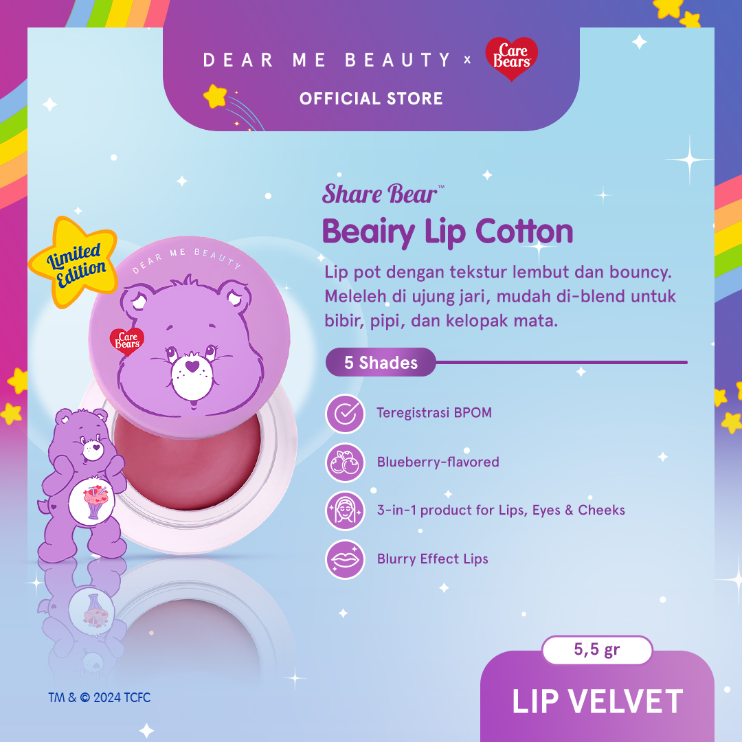 LIMITED EDITION] Dear Me Beauty x Care Bears Lip Cotton Pop