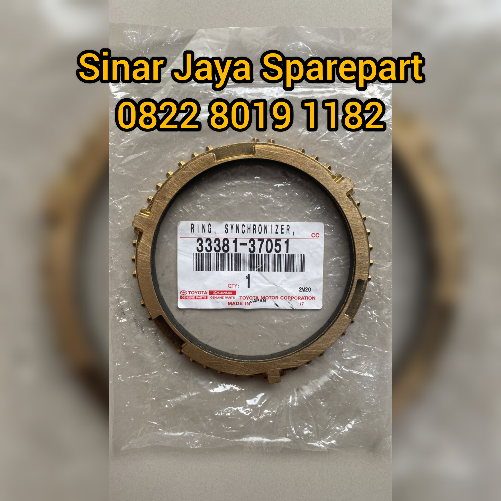 Ring Sinkromis Gigi 4 Toyota Dyna 130HT 130XT 130LT Hino Dutro 130HT 130HD 130MD Original 33381-37051 Harga 525,000 rupiah*Gratis Ongkir