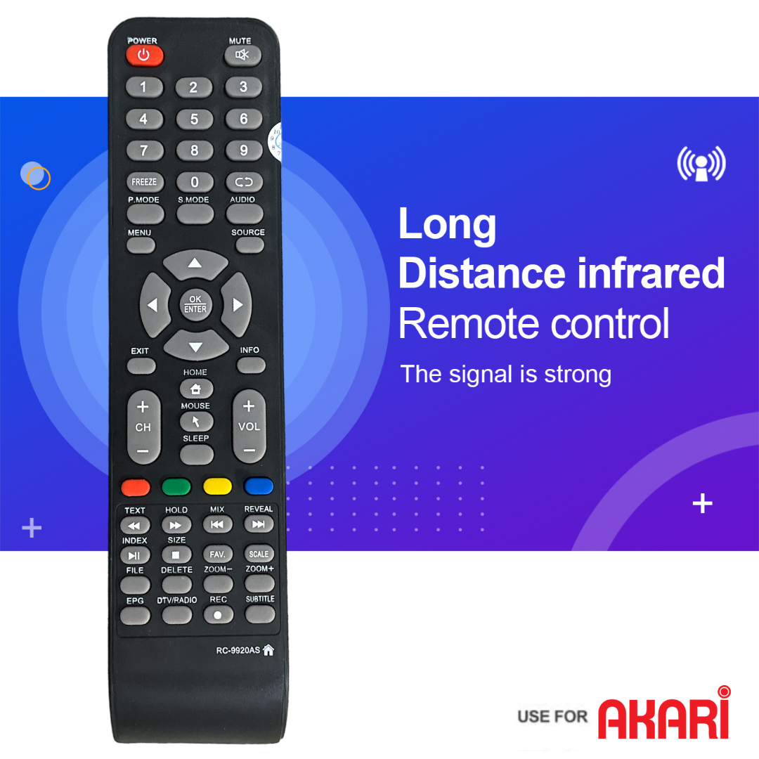 REMOTE AKARI SMART TV ANDROID SMART CONNECT AKARI RC9918AS AT-5432S AT-5442S AT-5450S AT-5455S AT-5465S LE-32V99SM LE-50D99SBS SC-53V32D SC-53V40D SC-53V43D Harga  19,380 rupiah*Gratis Ongkir