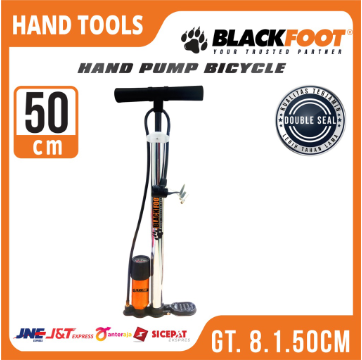Blackfoot-wind pump bicycle tire, motorcycle, car, ball 50cm material stainless steel body fitted with a amperemeter/tube pressure gauge Harga 92,300 rupiah*Gratis Ongkir
