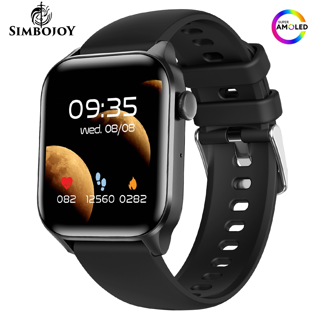Simbojoy smartwatch Bluetooth call custom wallpaper waterproof jam tangan smart watch men women sport clock heart rate fitness tracker sleep monitoring Wanita Harga 235,000 rupiah*Gratis Ongkir