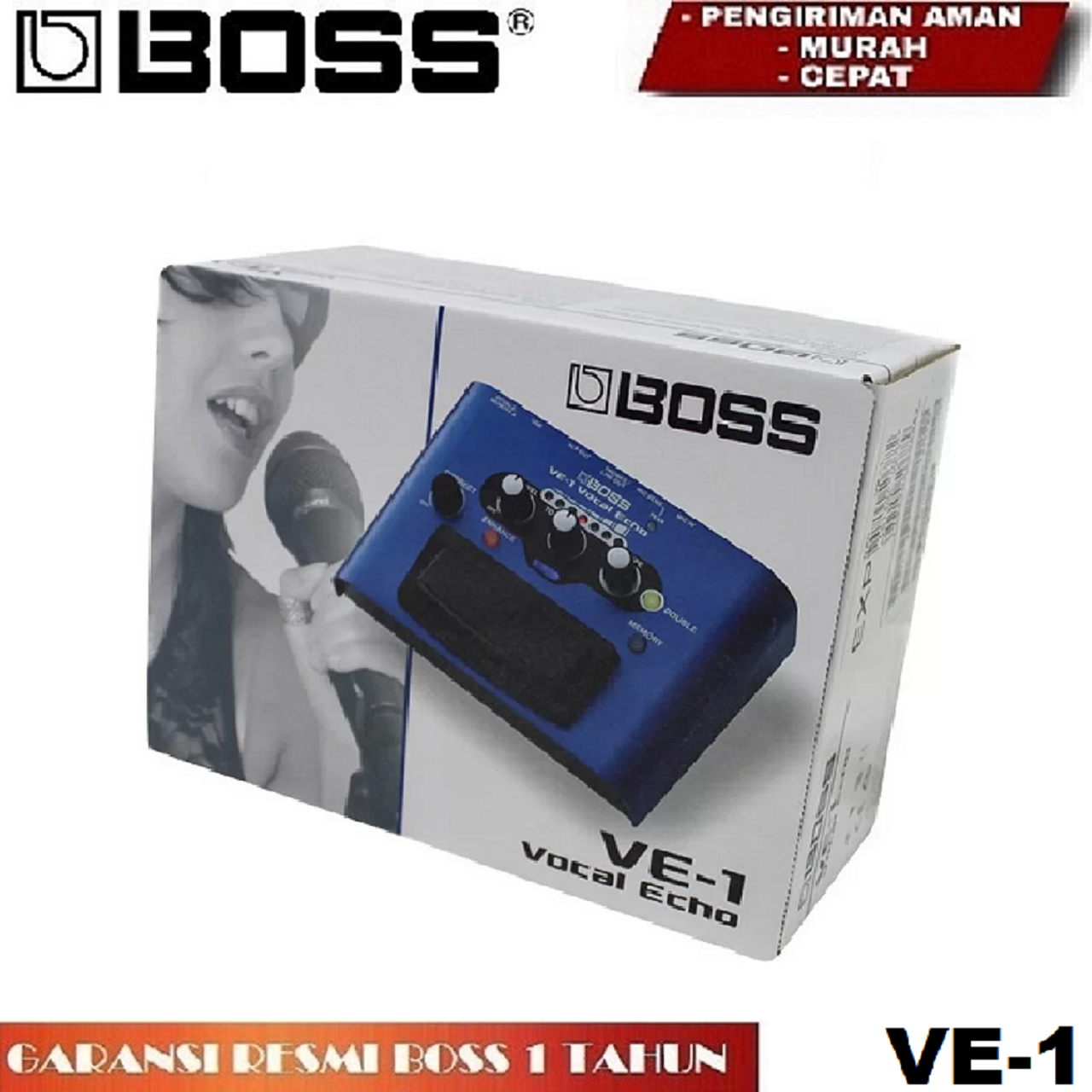 BOSS VE-1 Vocal Echo 箱、説明書付き Boss VE-1 Vocal Echo – Motor City Guitar