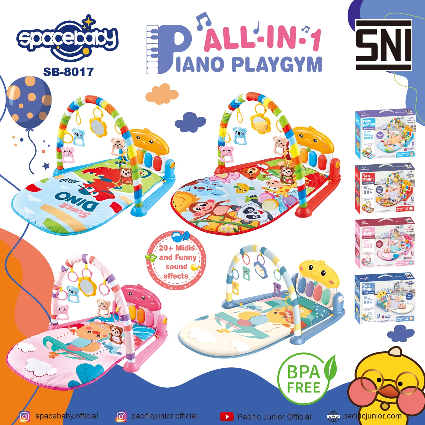 Spa cebaby SB 8017 piano playgym Mamat mainan space baby SB-8018 // SB-8012