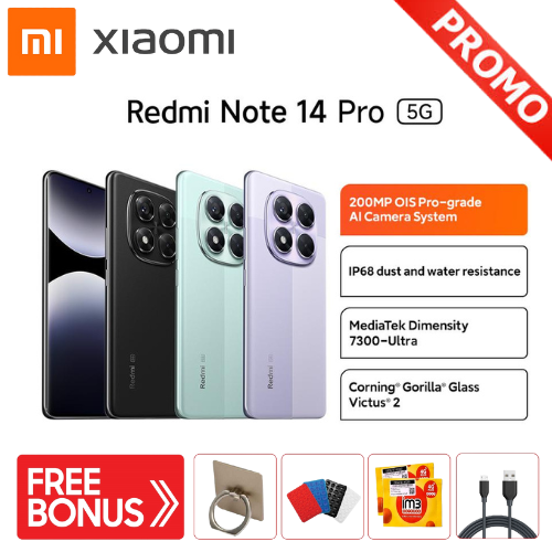 Xiaomi Redmi Note 14 Pro 5g | 200Mp Ai Ois Camera Harga  3,700,000 Ringgit*Penghantaran Percuma