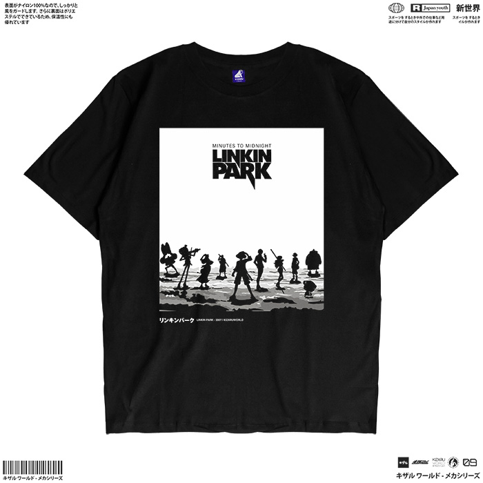 KIZARU Kaos Band LINKIN PARK ONE PIECE Strawhat Hat Crew