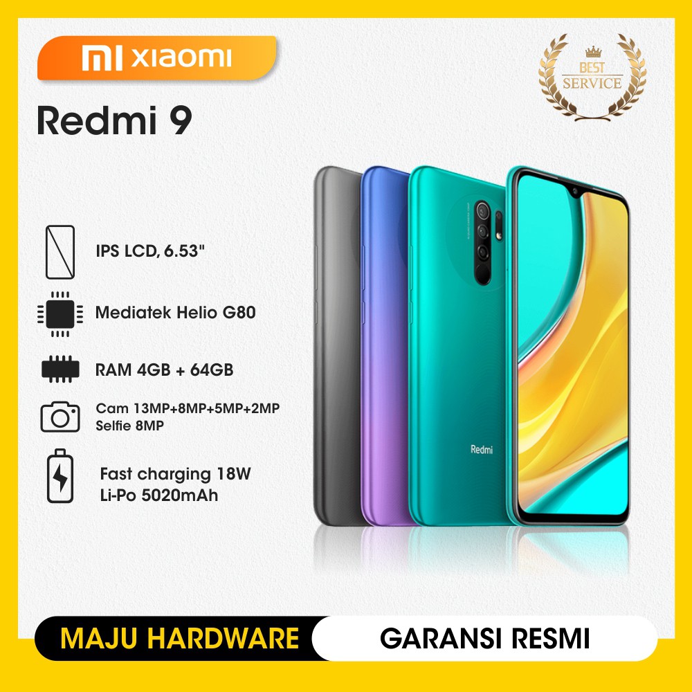 Xiaomi Redmi 9 Garansi resmi TAM Harga  1,848,000 Ringgit*Penghantaran Percuma