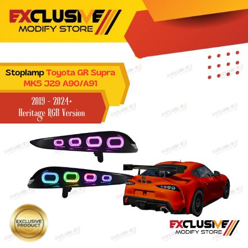 Rear Light for Toyota GR supra Mk5 J29 A90/A91 (2019 - 2024 +) stoplamp Heritage Square V1 ceremonial (RGB version) special edition smoke Giá 19,950,000 Đồng*Miễn phí vận chuyển