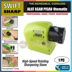 rainbow - 1Pc Alat Asah Pisau Otomatis Swift Sharp Knife Grinder Electric Alat Pengasah Pisau Elektrik Baterai Asahan Pisau Otomatis Mesin Asah Batu Asah Pisau Pengasah Gunting Obeng Asahan Pisau Stainless - Hijau