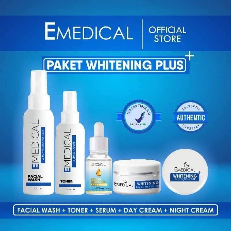 Paket EMedical Skincare + Serum - Tersedia 2 Varian - Paket Acne - Paket Whitening - Mencerahkan Kulitβ¦