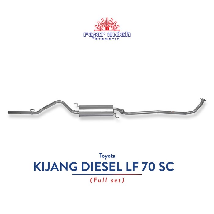 Knalpot Mobil Toyota KIJANG DIESEL LF 70 SC Full Set 97 - 00 Harga 1,426,441 rupiah*Gratis Ongkir