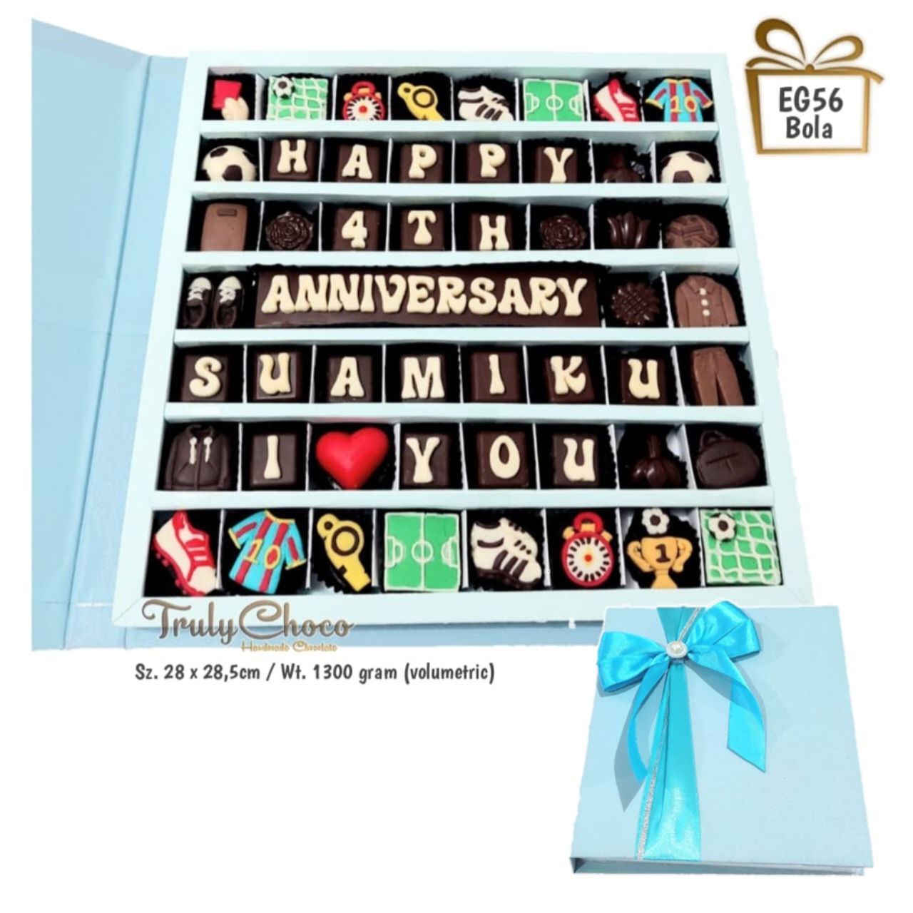 TruyChoco Coklat Praline Ucapan Untuk Hampers — Kado Anniversary Pernikahan Suami