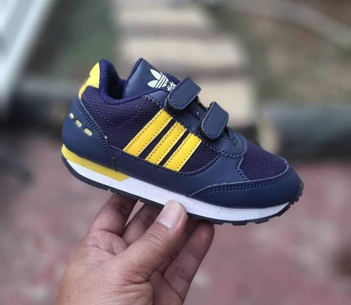 blue yellow trainers