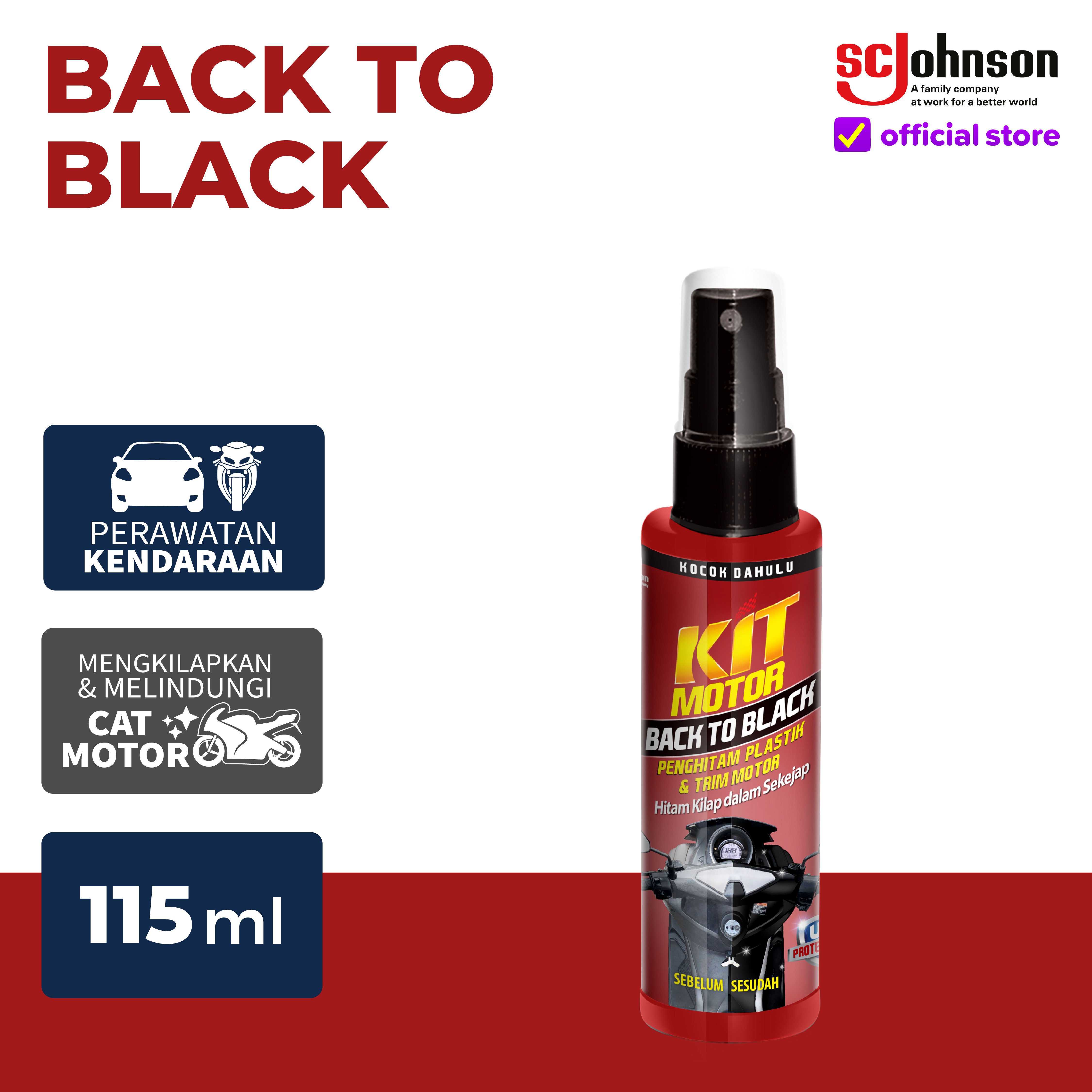 Kit Motor Back to Black 115 ml Harga 34,030 rupiah*Gratis Ongkir